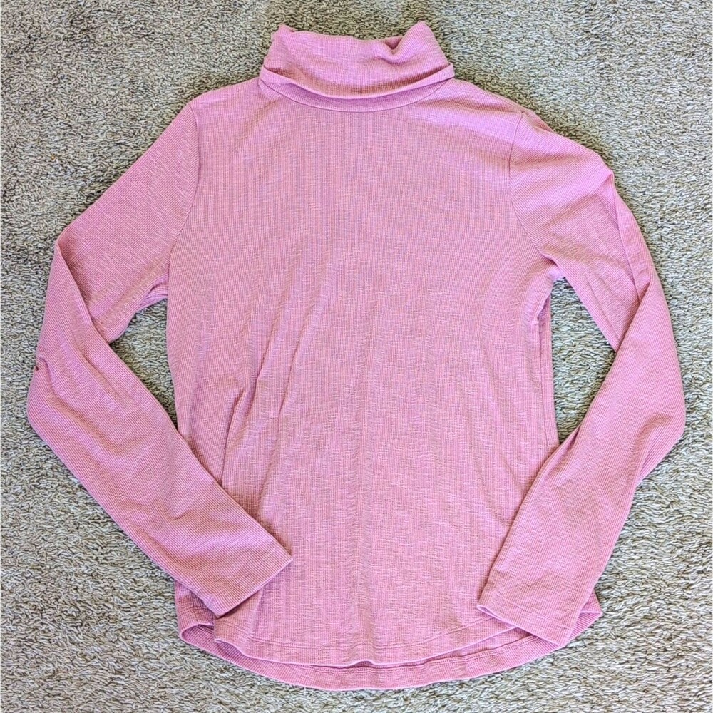 Gap Pink Ribbed Knit Turtleneck Long Sleeve Women's Top Size M